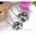 Fashionable jewelry top sale stainless steel couples necklace sets infinity love necklace